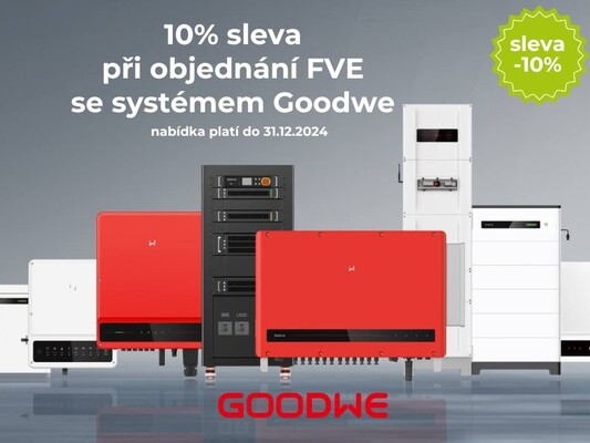 Sleva 10% na FVE se systémem Goodwe